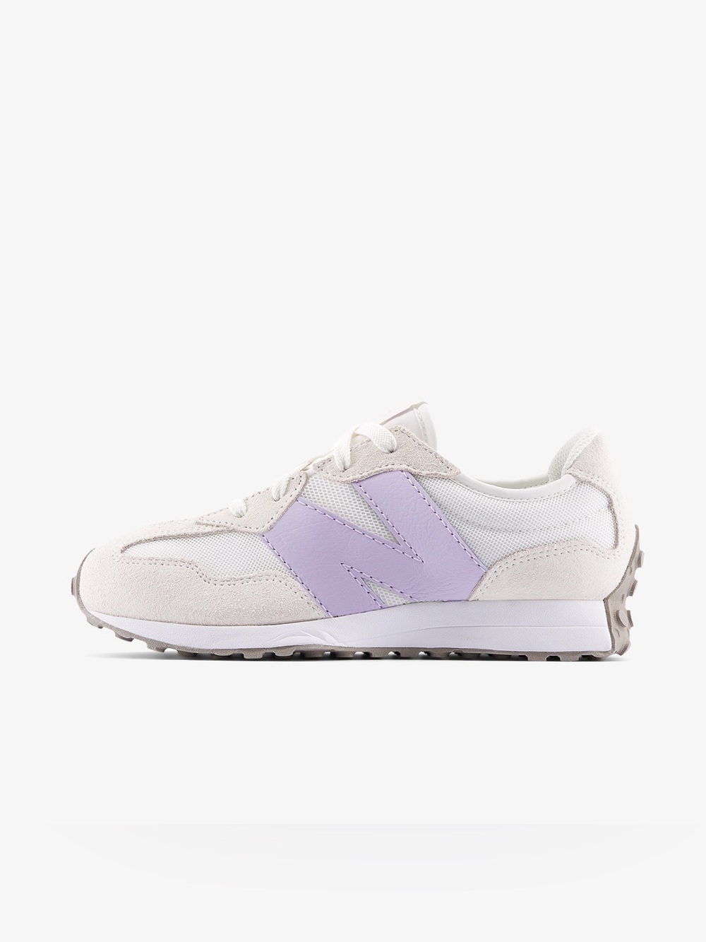 New balance 327 GS327LV big kids size purple color logo sneaker